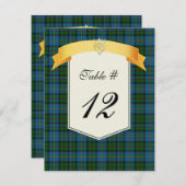 Clan MacLeod Tartan Kariert Wedding Tischnummer (Vorne/Hinten)