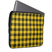 Clan MacLeod Tartan Karierte Monogramm Gelb und Sc Laptopschutzhülle (Vorne Rechts)