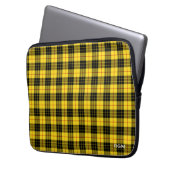 Clan MacLeod Tartan Karierte Monogramm Gelb und Sc Laptopschutzhülle (Vorderseite Links)