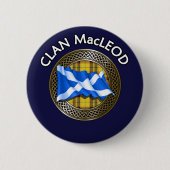 Clan MacLeod Tartan Knot & Flag Button (Vorderseite)