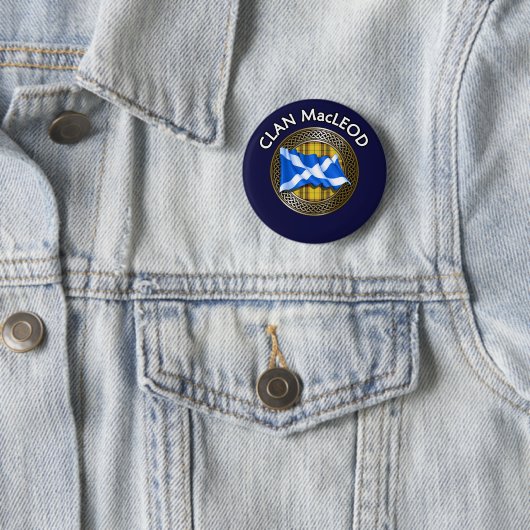 Clan MacLeod Tartan Knot & Flag Button (Beispiel)