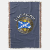 Clan MacLeod Tartan Knot & Flag Decke (Vorderseite Vertikal)