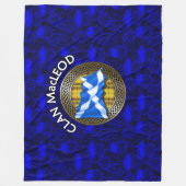 Clan MacLeod Tartan Knot & Flag Fleecedecke (Vorderseite)