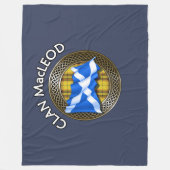 Clan MacLeod Tartan Knot & Flag Fleecedecke (Vorderseite)