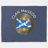 Clan MacLeod Tartan Knot & Flag Fleecedecke (Vorderseite (Horizontal))