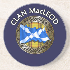 Clan MacLeod Tartan Knot & Flag Getränkeuntersetzer