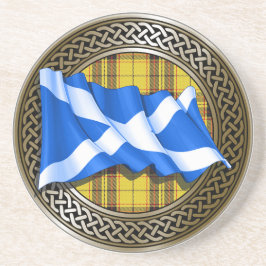 Clan MacLeod Tartan Knot & Flag Getränkeuntersetzer