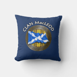 Clan MacLeod Tartan Knot & Flag Kissen