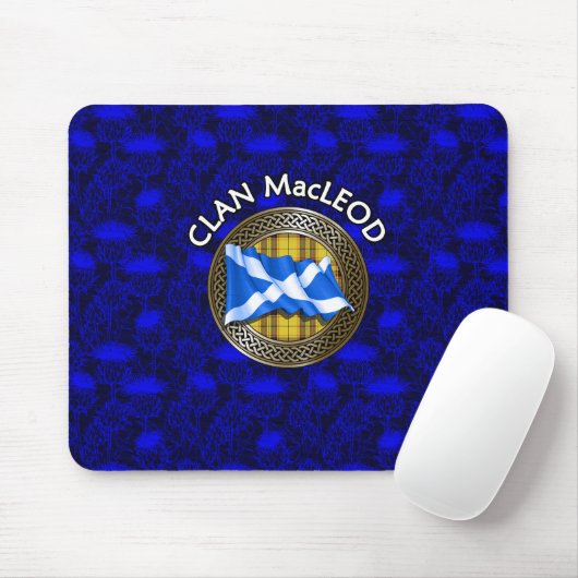 Clan MacLeod Tartan Knot & Flag Mousepad (Mit Mouse)