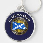 Clan MacLeod Tartan Knot & Flag Schlüsselanhänger (Vorne)