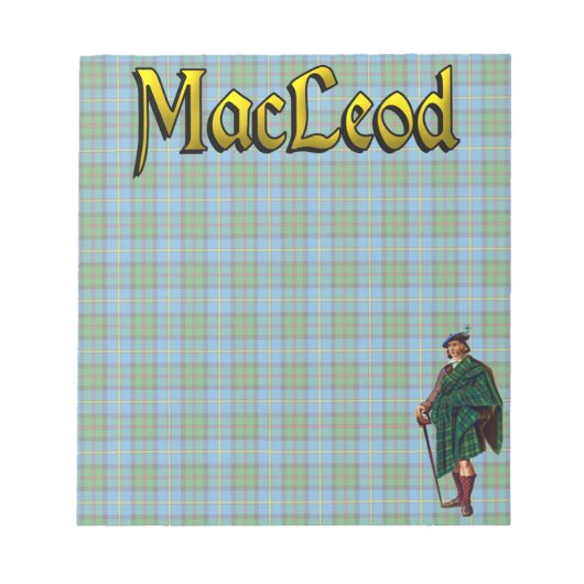 Clan MacLeod Tartan Scottish Dream Notepad Notizblock (Vorderseite)