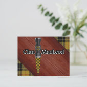 Clan MacLeod Tartan Sgian Dubh Blade Postkarte (Stehend Vorderseite)