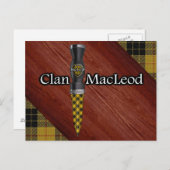Clan MacLeod Tartan Sgian Dubh Blade Postkarte (Vorne/Hinten)