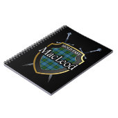 Clan MacLeod Tartan Shield & Schwerter Notizblock (Linke Seite)
