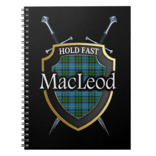 Clan MacLeod Tartan Shield & Schwerter Notizblock