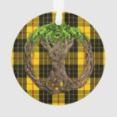 Clan MacLeod Tartan und keltischer Baum des Lebens Ornament (Rückseite)
