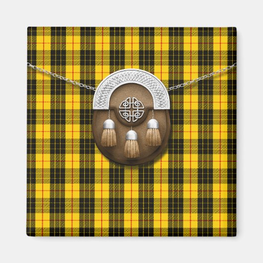 Clan MacLeod Tartan und Sporran Magnet (Vorne)