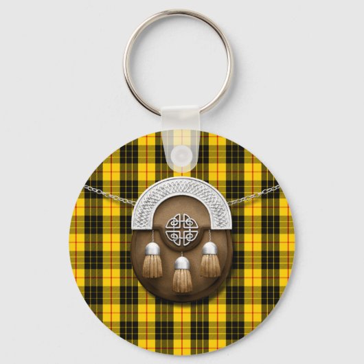 Clan MacLeod Tartan und Sporran Schlüsselanhänger (Vorderseite)
