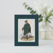 Clan MacLeod Vintag Illustration Tartan Frame Postkarte (Stehend Vorderseite)