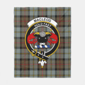 Clan MacLeod von Harris gewittertem Tartan Kariert Fleecedecke (Vorderseite)