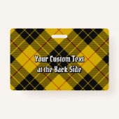 Clan Macleod von Lewis Tartan Ausweis (Rückseite)