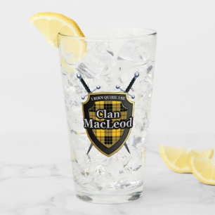 Clan MacLeod von Lewis Tartan Shield Glas