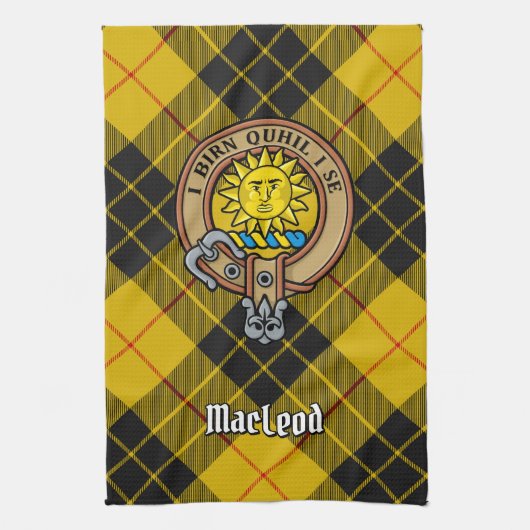 Clan MacLeod von Lewis Wappen Geschirrtuch (Vertikal)