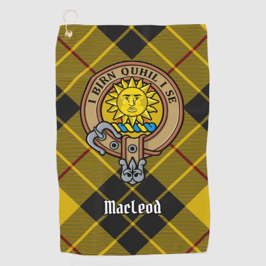 Clan MacLeod von Lewis Wappen Golfhandtuch (Vorderseite)