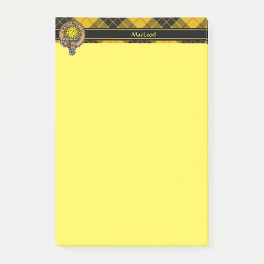 Clan MacLeod von Lewis Wappen Post-it Klebezettel (Vorderseite)
