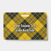 Clan MacLeod von Lewis Wappen über Tartan Ausweis (Rückseite)