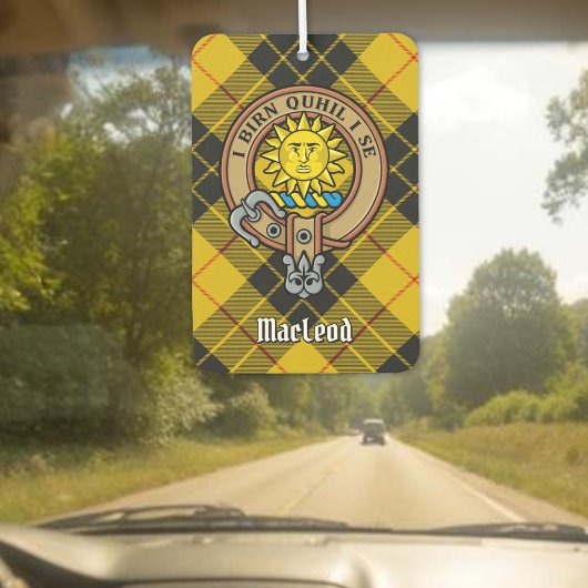 Clan MacLeod von Lewis Wappen über Tartan Autolufterfrischer