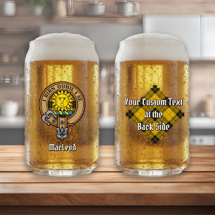 Clan MacLeod von Lewis Wappen über Tartan Dosenglas