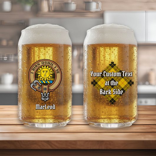 Clan MacLeod von Lewis Wappen über Tartan Dosenglas