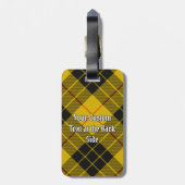 Clan MacLeod von Lewis Wappen über Tartan Gepäckanhänger (Rückseite vertikal)