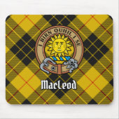 Clan MacLeod von Lewis Wappen über Tartan Mousepad (Vorne)