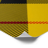 Clan MacLeod von Lewis Wappen über Tartan Poster (Ecke)