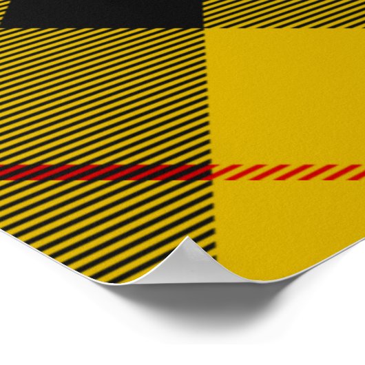 Clan MacLeod von Lewis Wappen über Tartan Poster (Ecke)