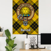 Clan MacLeod von Lewis Wappen über Tartan Poster (Heimbüro)