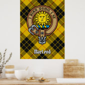 Clan MacLeod von Lewis Wappen über Tartan Poster (Küche)