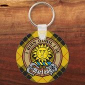 Clan MacLeod von Lewis Wappen über Tartan Schlüsselanhänger (Vorderseite)