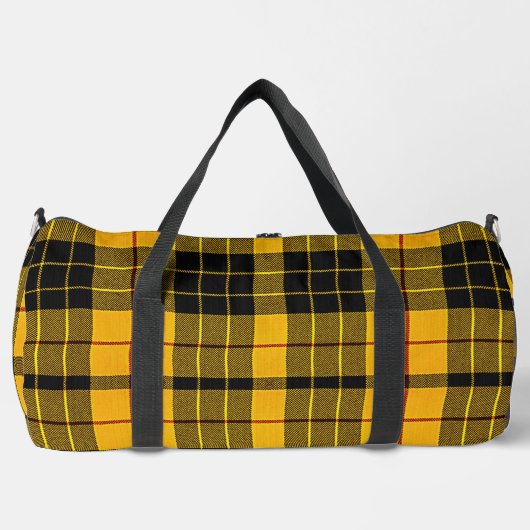 Clan MacLeod von Lewis Yellow Black Scottish Tarta Duffle Bag (Vorderseite)