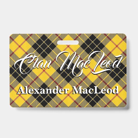 Clan MacLeod von LewisTartan Ausweis (Vorderseite)