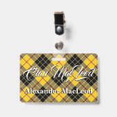 Clan MacLeod von LewisTartan Ausweis (Vorderseite mit Clip)