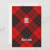 Clan Macleod von Raasay Tartan Einladung (Vorderseite)