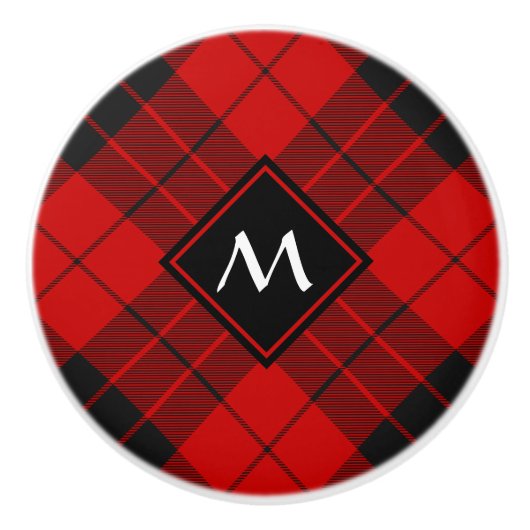 Clan Macleod von Raasay Tartan Keramikknauf (Vorderseite)