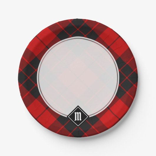 Clan Macleod von Raasay Tartan Pappteller (Vorderseite)