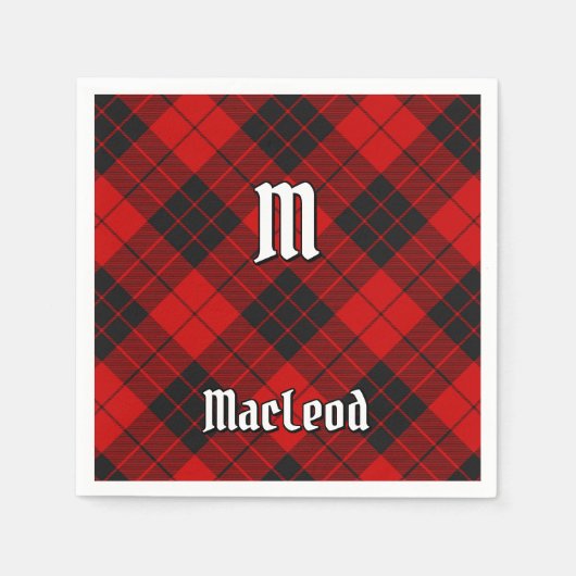 Clan Macleod von Raasay Tartan Serviette (Vorderseite)