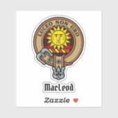 Clan MacLeod von Raasay Wappen Aufkleber (Blatt)