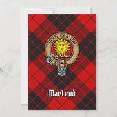 Clan MacLeod von Raasay Wappen Einladung (Rückseite)