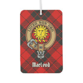 Clan MacLeod von Raasay Wappen über Tartan Autolufterfrischer (Vorderseite)